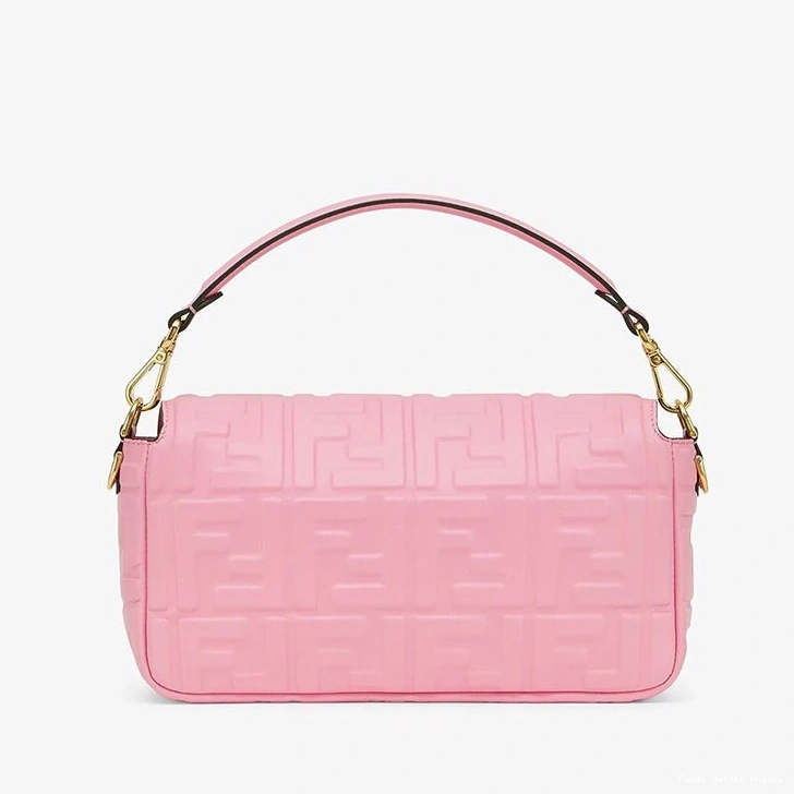 Cheap Nappa FF Medium In Baguette Bag Leather Pink Motif Fendi 0712